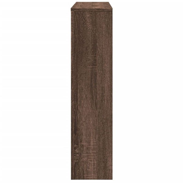 Cubierta de radiador madera ingeniería marrón roble 149x20x82cm M 4