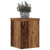 Soportes de plantas 2 uds madera roble envejecido 15x15x20 cm 3