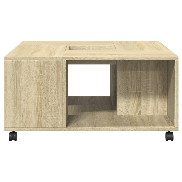 Mesa de centro madera de ingeniería roble Sonoma 80x80x40 cm M 5