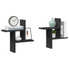 Estantes de pared 2 uds madera ingeniería negro 38x12x38 cm 1