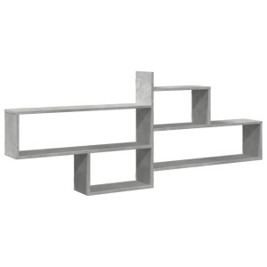 Estante de pared madera ingeniería gris hormigón 167.5x18x68 cm H