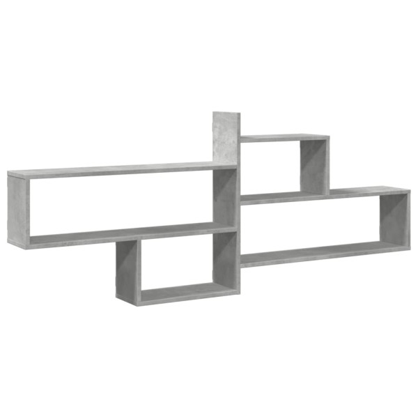 Estante de pared madera ingeniería gris hormigón 167.5x18x68 cm M 2