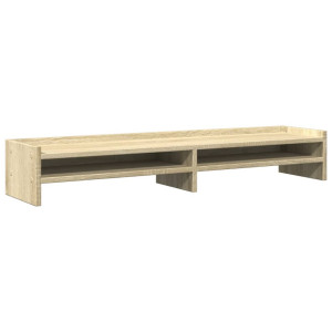 Soporte de pantalla madera ingeniería roble Sonoma 100x24x16 cm H