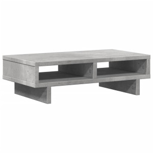 Soporte de pantalla madera ingeniería gris hormigón 50x27x15 cm H