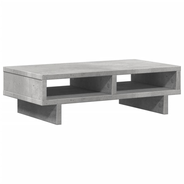 Soporte de pantalla madera ingeniería gris hormigón 50x27x15 cm M 2