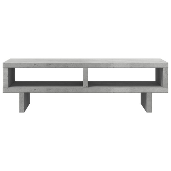 Soporte de pantalla madera ingeniería gris hormigón 50x27x15 cm M 4
