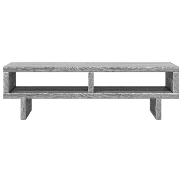 Soporte de pantalla madera ingeniería gris Sonoma 50x27x15 cm M 4