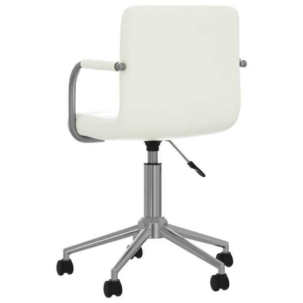 Silla de oficina giratoria de cuero sintético blanco M 5