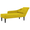 Chaise longue com almofadões veludo amarelo 2