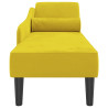 Chaise longue com almofadões veludo amarelo 4