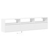 Mueble de TV de pared con LED blanco 180x31x45 cm 3
