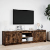 Mueble de TV LED madera ingeniería roble ahumado 180x34x50 cm 4