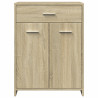 Armario de baño madera contrachapada roble Sonoma 60x33x80 cm 4
