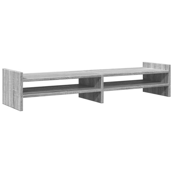 Soporte de pantalla madera ingeniería gris Sonoma 100x27x20 cm M 2