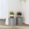 Soportes de plantas 2 uds madera gris Sonoma 15x15x20 cm 1