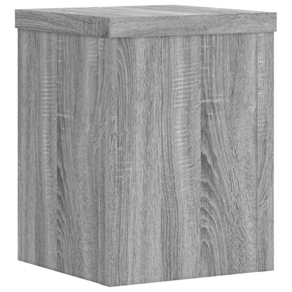 Soportes de plantas 2 uds madera gris Sonoma 15x15x20 cm M 4