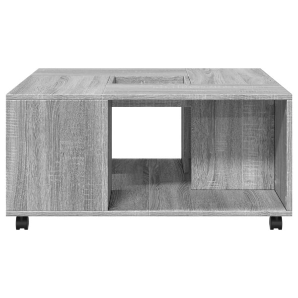 Mesa de centro madera de ingeniería gris Sonoma 80x80x40 cm M 5