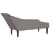 Chaise lounge com almofadões tecido cinzento-acastanhado 5