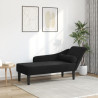 Chaise lounge com almofadões veludo preto 1