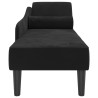 Chaise lounge com almofadões veludo preto 4