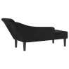 Chaise lounge com almofadões veludo preto 5
