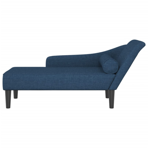 Chaise lounge com almofadões tecido azul M 3