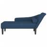 Chaise lounge com almofadões tecido azul 3
