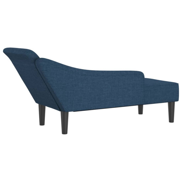 Chaise lounge com almofadões tecido azul M 5
