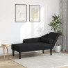 Chaise lounge com almofadões tecido preto 1