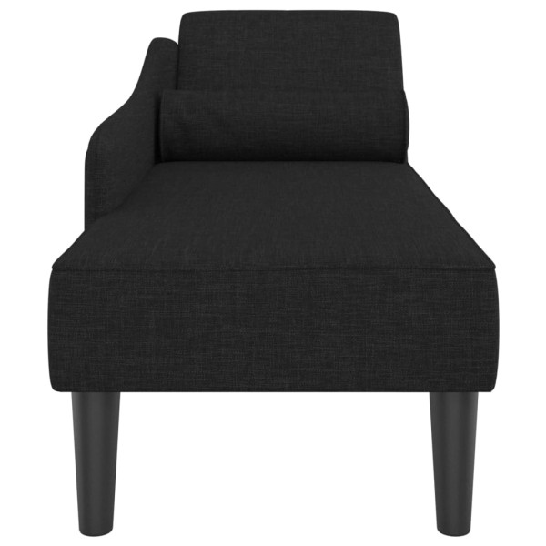 Chaise lounge com almofadões tecido preto M 4