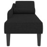Chaise lounge com almofadões tecido preto 4