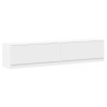 Mueble de TV de pared con LED blanco 180x31x38 cm 3
