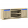 Mueble de TV LED madera ingeniería roble Sonoma 139.5x34x50 cm 3
