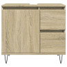 Armario de baño madera contrachapada roble Sonoma 65x33x60 cm 3