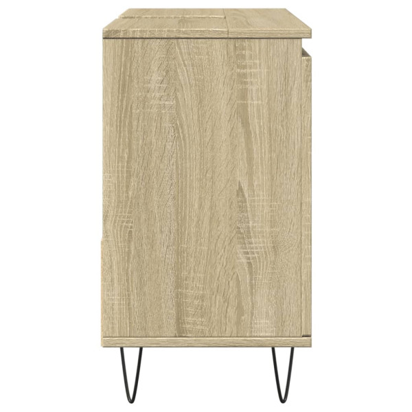 Armario de baño madera contrachapada roble Sonoma 65x33x60 cm M 4