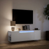 Mueble de TV de pared con luces LED blanco 135x31x39.5 cm 5
