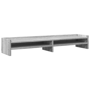 Soporte de pantalla madera ingeniería gris Sonoma 100x24x16 cm H