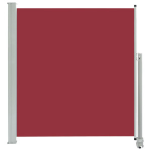 Toldo lateral retráctil de patio rojo 140x300 cm H
