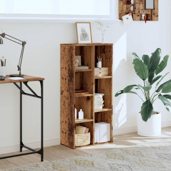 Estantería madera de ingeniería color envejecido 50x25x105 cm M 3