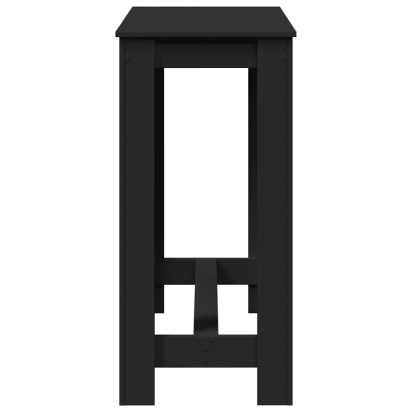 Mesa alta de bar madera ingeniería negra 102x50x103.5 cm M 5