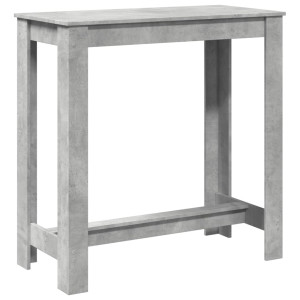 Mesa alta de bar madera ingeniería gris hormigón 102x50x103.5cm H