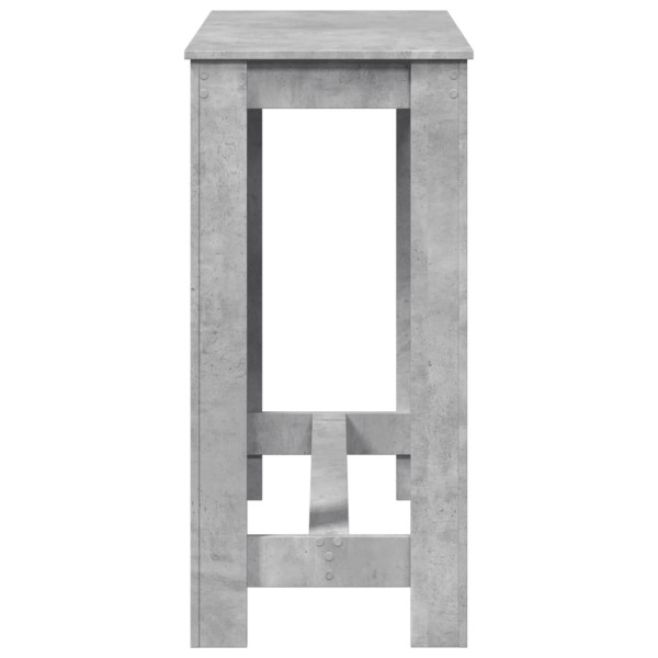 Mesa alta de bar madera ingeniería gris hormigón 102x50x103.5cm M 5