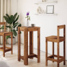 Mesa alta de bar madera de ingeniería envejecida 51x50x103.5 cm 3