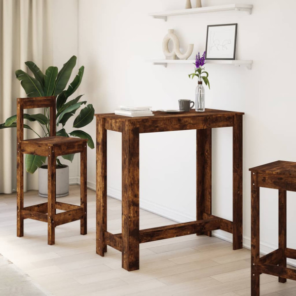 Mesa de bar 102x50x103.5cm derivados de madeira carvalho fumado M 3