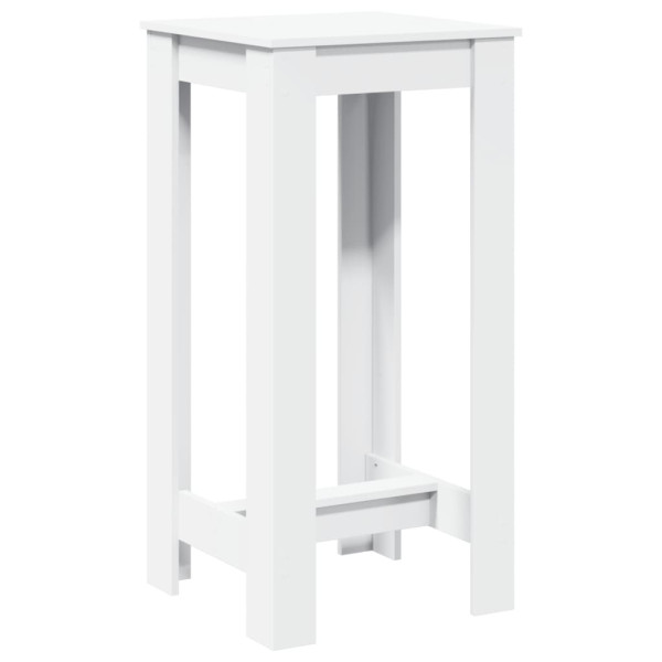 Mesa alta de bar madera de ingeniería blanca 51x50x103.5 cm M 2
