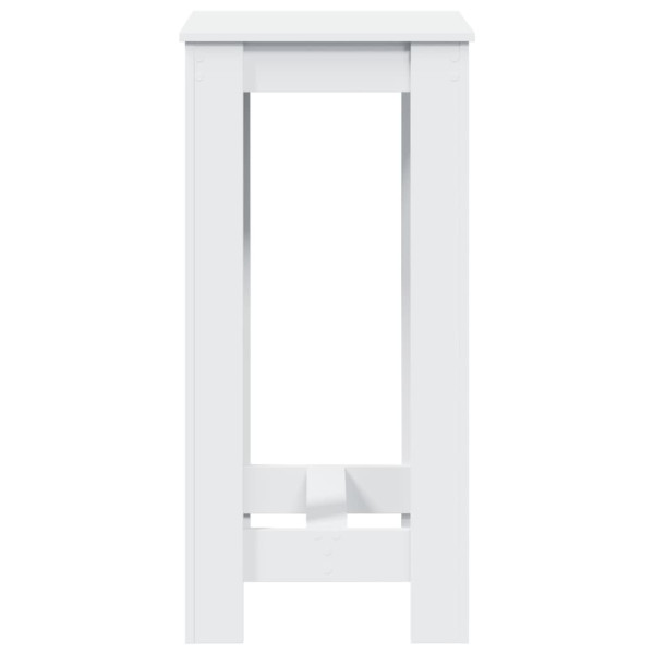 Mesa alta de bar madera de ingeniería blanca 51x50x103.5 cm M 5
