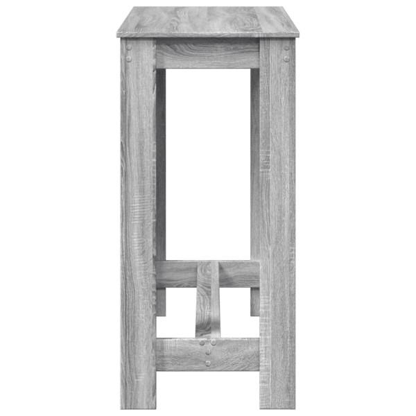 Mesa alta de bar madera ingeniería gris Sonoma 102x50x103.5 cm M 5