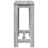 Mesa alta de bar madera ingeniería gris Sonoma 102x50x103.5 cm 5