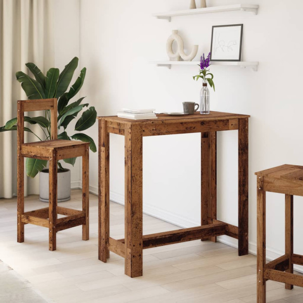 Mesa de bar 102x50x103.5 cm derivados de madeira madeira velha M 3