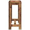 Mesa alta de bar madera ingeniería envejecida 102x50x103.5 cm 5